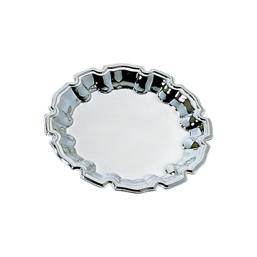 12" Silver Round Stainless Steel Tray - IMAGE 1