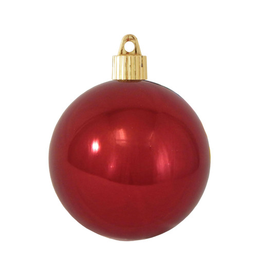8ct Sonic Red Shatterproof Shiny Christmas Ball Ornaments 3.25" (80mm) - IMAGE 1