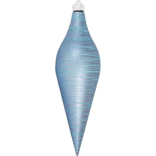 Arctic Blue Shatterproof Christmas Long Drop Ornament 12.5" (320mm) - IMAGE 1