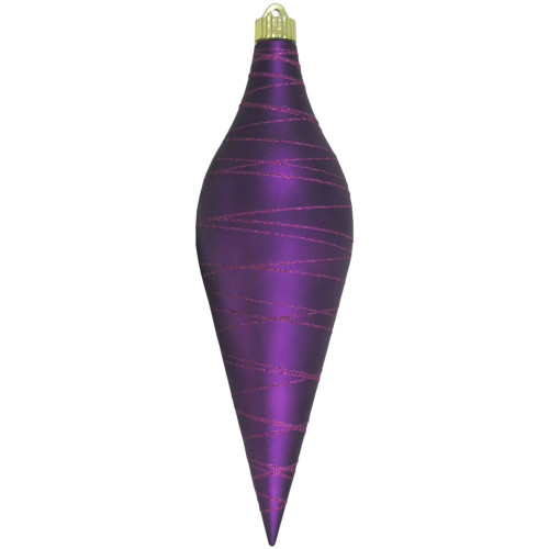 Diva Purple Long Drop with Tangles Shatterproof Christmas Ornament 12.5" (320mm) - IMAGE 1