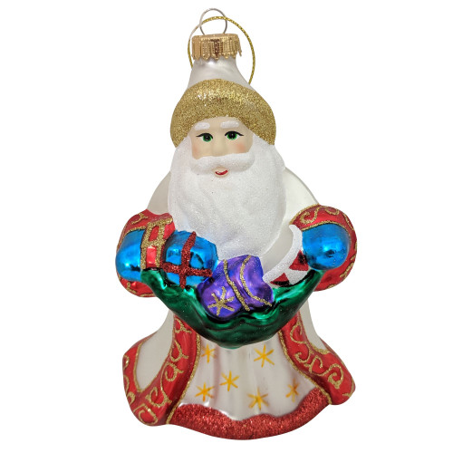 5" White and Red Santa Figurine Christmas Ornament - IMAGE 1