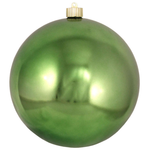 Lime Green Shatterproof Shiny Christmas Ball Ornament 8" (200mm) - IMAGE 1