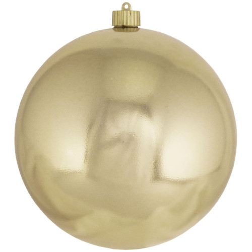 Shatterproof Shiny Commercial Size Christmas Ball Ornament - 8" (200mm) - Champagne Gold - IMAGE 1