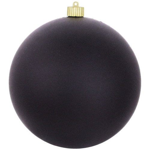 Onyx Black Shatterproof Matte Christmas Ball Ornament 8" (200mm) - IMAGE 1