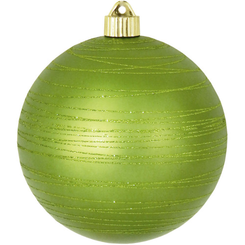 2ct Krypton Green and Lime Tangles Shatterproof Matte Christmas Ball Ornaments 6" (150mm) - IMAGE 1