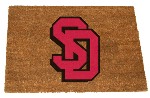 NCAA South Dakota Coyotes Logo Rectangular Coir Door Mat 29.5" x 19.5" - IMAGE 1
