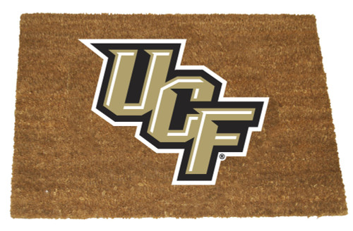 NCAA UCF Knights Logo Rectangular Coir Door Mat 29.5" x 19.5" - IMAGE 1