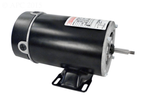 1.5 HP Black and Silver Single Speed Round Flange Pool Motor - IMAGE 1