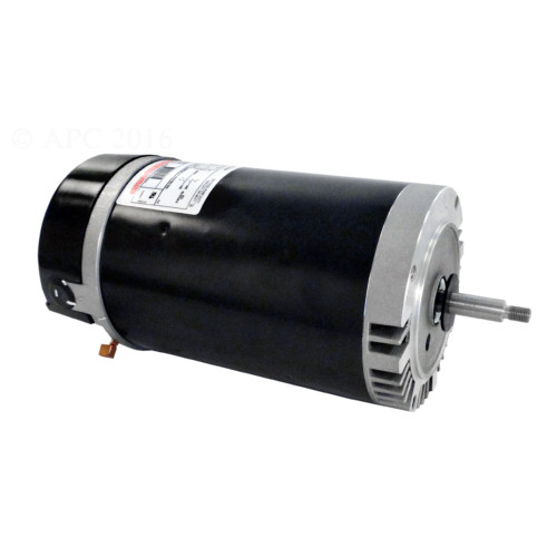 2 HP Black and Silver North Star Threaded Shaft Pool Pump Motor, 1.35 SF - IMAGE 1