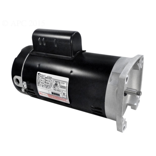 0.75 HP Black and Silver Threaded Shaft Full Rate Single Speed Pool Pump Motor, 1.65 SF - IMAGE 1