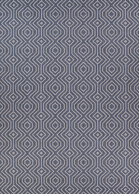 2.1' x 7.8' Gray and Ivory Contemporary Rectangular Outdoor Area Throw Rug Runner - IMAGE 1