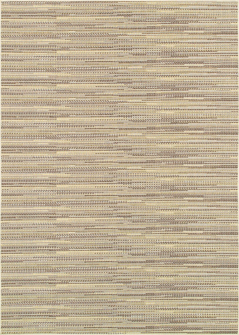 5.25' X 7.5' Beige and Brown Geometric Rectangular Outdoor Area Throw Rug - IMAGE 1