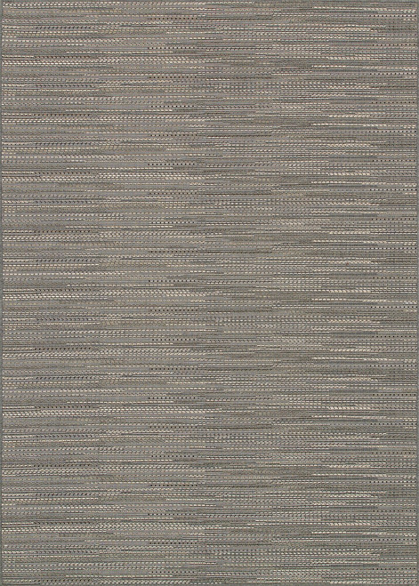 2.25' x 11.75' Gray and Black Contemporary Rectangular Outdoor Area Throw Rug Runner - IMAGE 1