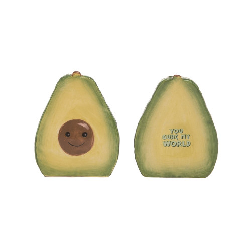 Set of 2 Avocado "You Guac my World" Salt and Pepper Shakers - IMAGE 1
