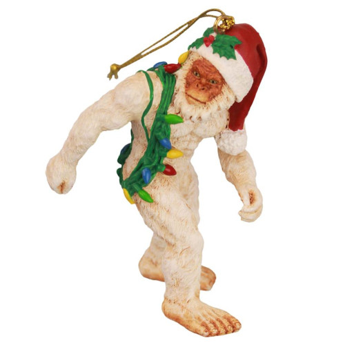 3" White and Red Abominable Snowman Yeti Christmas Ornament - IMAGE 1