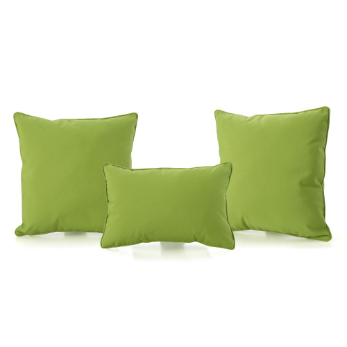 Set of 3 Lime Green Solid Outdoor Throw Pillows 18" - IMAGE 1