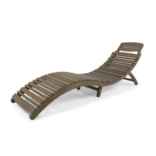 72.75" Brown Contemporary Outdoor Patio Chaise Lounge - IMAGE 1