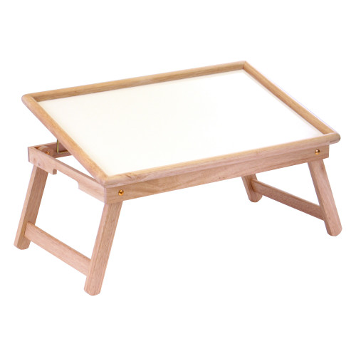 24.5" Ventura Natural Wood Rectangular Breakfast Bed Tray - IMAGE 1
