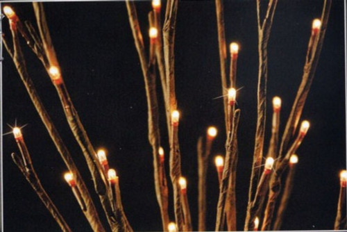 20" Pre-Lit Brown Willow Branch, Floral Clear Lights - IMAGE 1