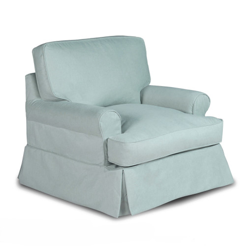 Sunset Trading Horizon T-Cushion Chair Slipcover - 38" - Ocean Blue - IMAGE 1