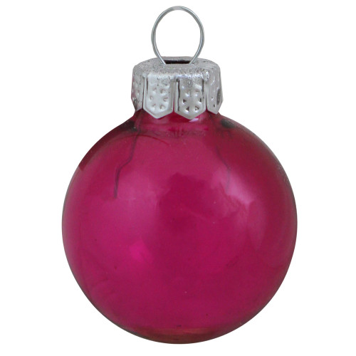 28ct Clear Lipstick Glass Christmas Ornaments 2" (50mm) - IMAGE 1