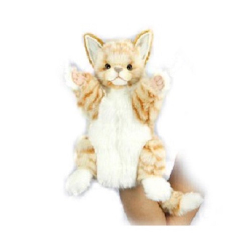 Set of 3 Handcrafted Ginger Kitty Hand Puppet Stuffed Animals 11.75" - IMAGE 1