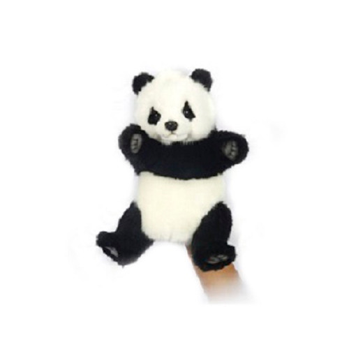 Handcrafted Plush Panda Hand Puppets - 11.75" - Black and White - Set of 3 - IMAGE 1
