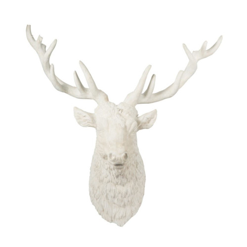 32" Cream White Contemporary Style Darby Deer Head Wall Accent - IMAGE 1