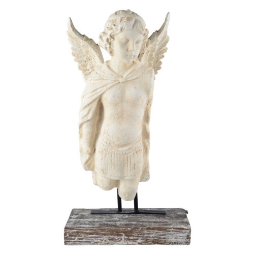 28.5" White and Brown Classic Garden Angel Bust Statue - IMAGE 1