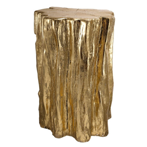 Rustic Style Tree Trunk Stool - 20" - Gold - IMAGE 1