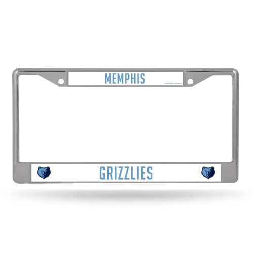 6" x 12" White and Blue NBA Memphis Grizzlies License Plate Cover - IMAGE 1