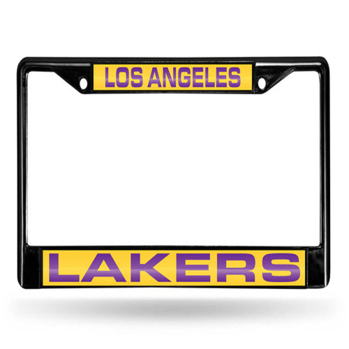 6" x 12" Yellow and Purple Los Angeles Lakers NBA Rectangular License Plate Cover - IMAGE 1