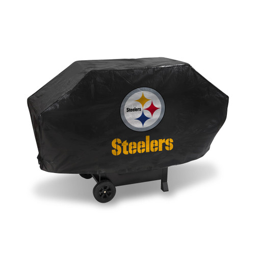68" x 35" Black and Yellow NFL Pittsburgh Steelers Executive Grill Cover - IMAGE 1