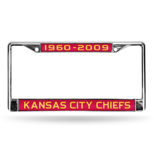 6" x 12" Red and Yellow NFL Kansas City Chiefs License Plate Cover - IMAGE 1
