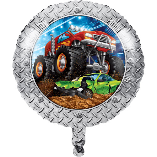 Monster Truck Rally Mylar Party Balloons - 18" - Pack of 10 - IMAGE 1