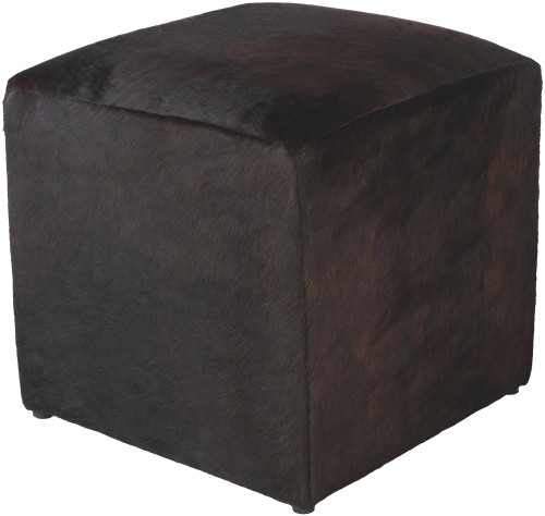17" Navy Blue Solid Square Pouf Ottoman - IMAGE 1