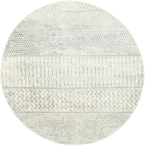 6.5' x 9.5' Distressed Beige and Gray Area Throw Rug - IMAGE 1