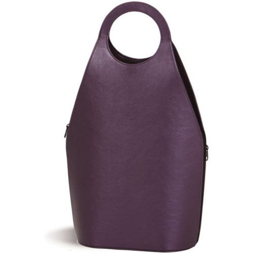 SOLEIL WINE TOTE - Purple Shimmer - IMAGE 1