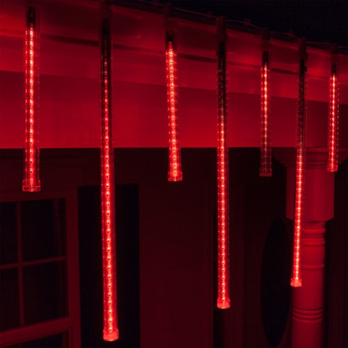 LED Dripping Icicle Tube Christmas Light - Red - IMAGE 1
