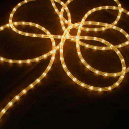 Gold Commercial Incandescent Length Christmas Rope Lights - 100 ft White Wire - IMAGE 1