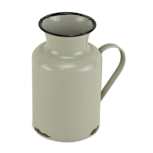 7.75" Gray and Black Cylindrical Jug with Handle - IMAGE 1