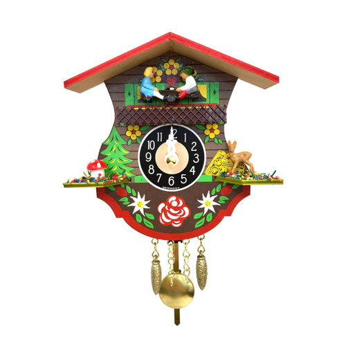 5" Engstler Battery-Operated Mini Cuckoo Wall Clock with Music and Chimes - IMAGE 1