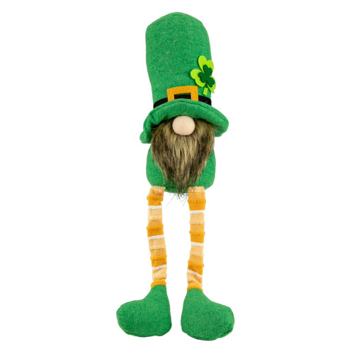 St. Patrick's Day Leprechaun Gnome with Dangly Legs - 17" - IMAGE 1