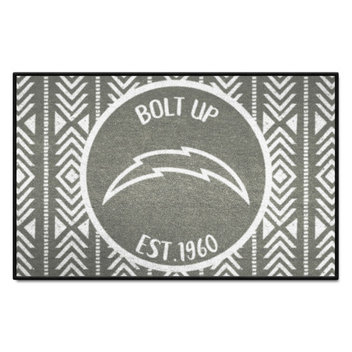 19" x 30" Gray NFL Los Angeles Chargers Rectangular Starter Mat - IMAGE 1