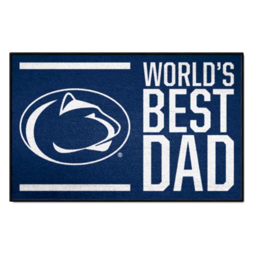 19" x 30" Blue and White NCAA Nittany Lions "WB Dad" Starter Door Mat - IMAGE 1