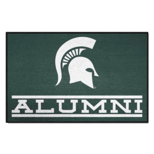 NCAA Green and White Spartans Alumni Starter Doormat 30" x 19" - IMAGE 1