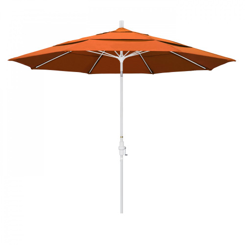 11ft Outdoor Sun Master Series Patio Umbrella With Crank Lift and Collar-Tilt System, Orange - IMAGE 1