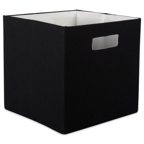 Black Cube Storage Bin 13" - IMAGE 1