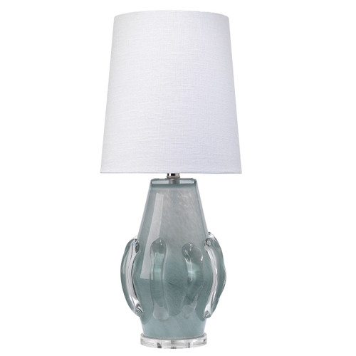 12.75" Vibrant Cornflower Blue and White Elegant Talon Table Lamp - IMAGE 1