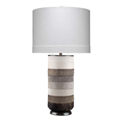 33" White, Gray, and Brown Contemporary and Decorative Winslow Table Lamp - IMAGE 1